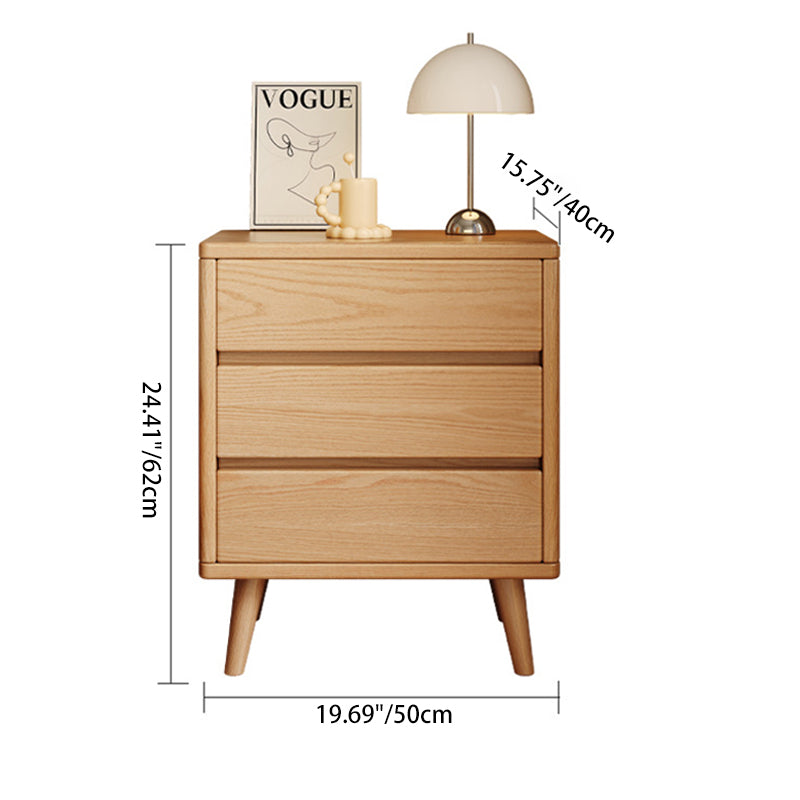 Minimalist Wood Nightstand 2/3-Drawer