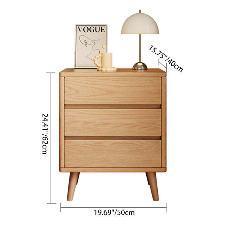 Minimalist Wood Nightstand 2/3-Drawer