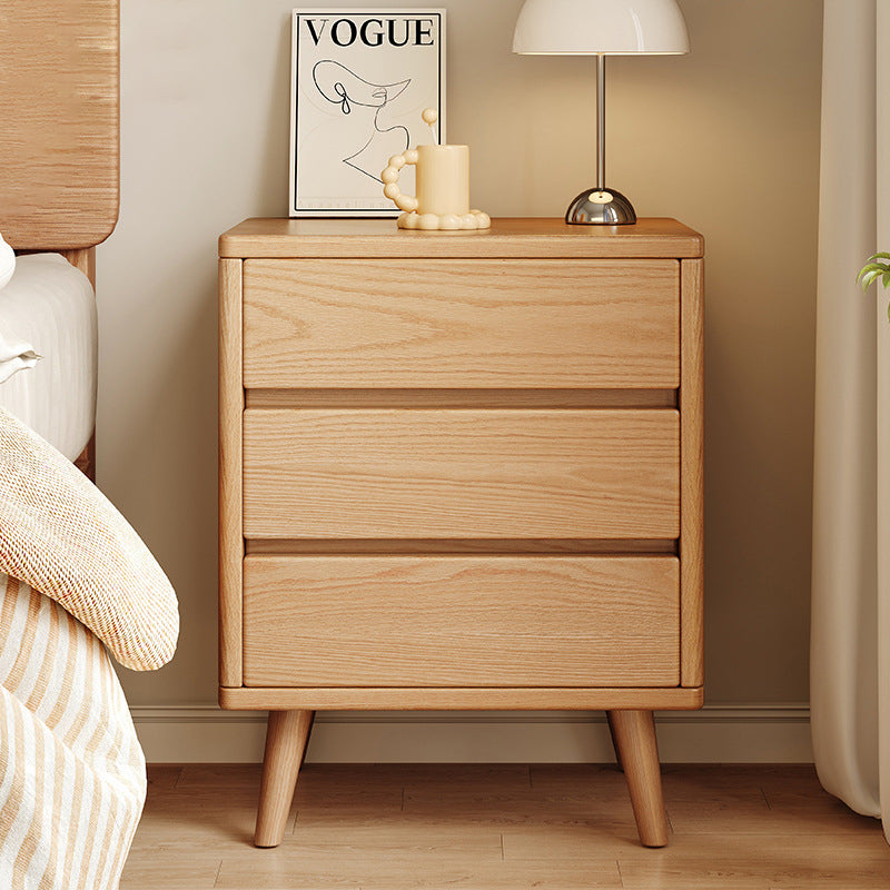 Minimalist Wood Nightstand 2/3-Drawer