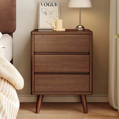 Minimalist Wood Nightstand 2/3-Drawer