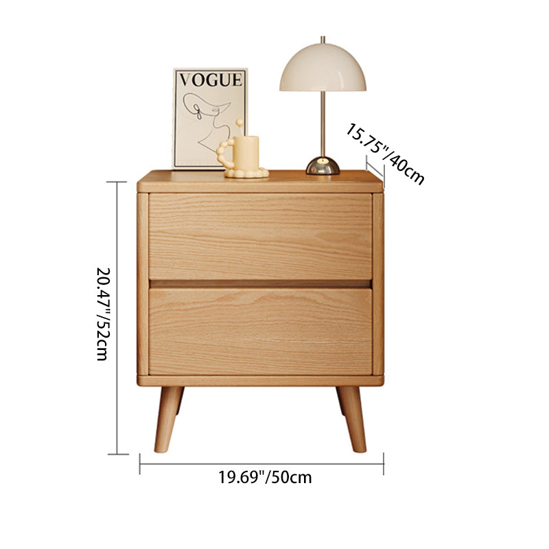 Minimalist Wood Nightstand 2/3-Drawer — 3 / Walnut