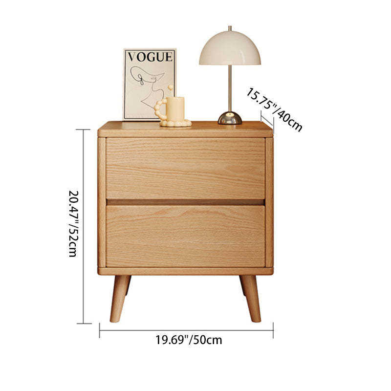 Minimalist Wood Nightstand 2/3-Drawer — 3 / Walnut