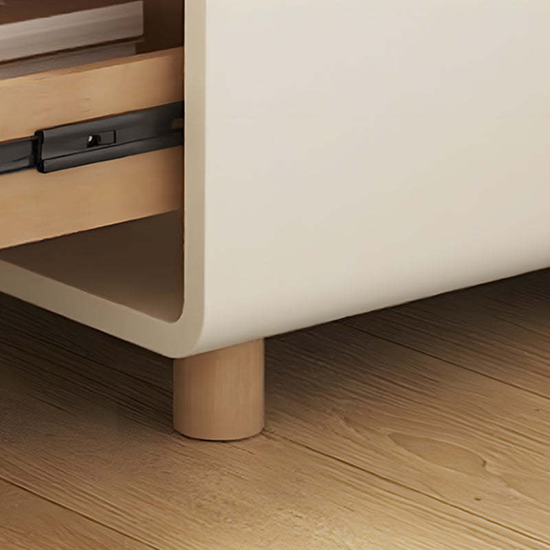 Minimalist Faux Leather Nightstand 2-Drawer