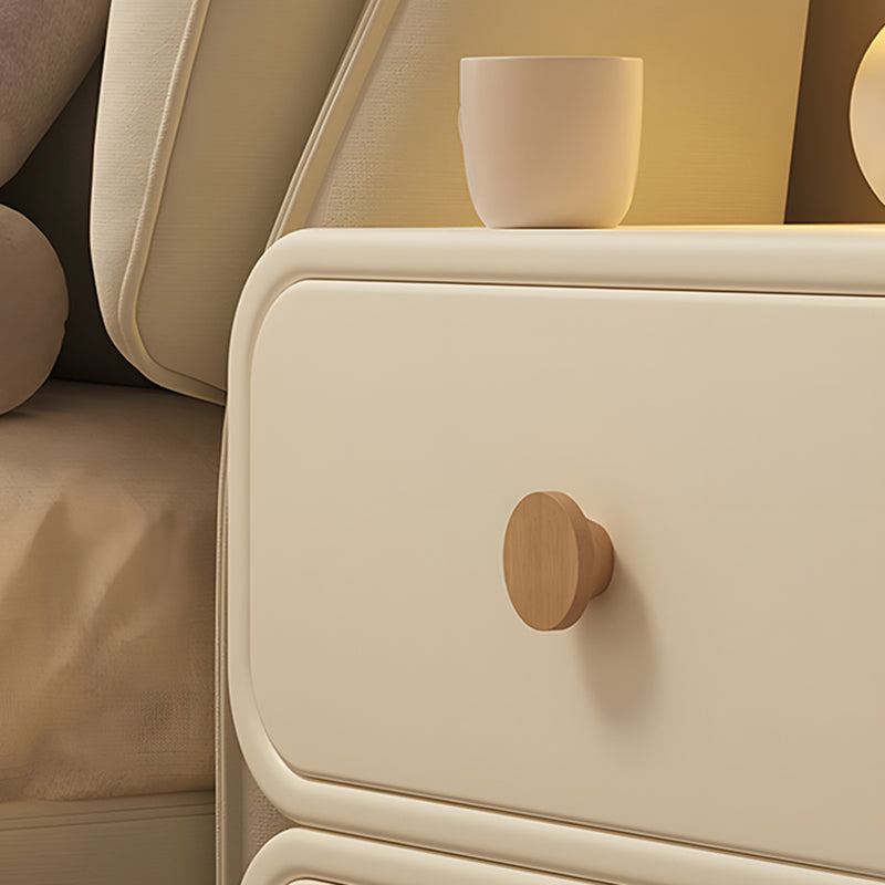 Minimalist Faux Leather Nightstand 2-Drawer