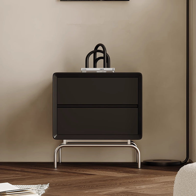 Modern Pine Nightstand 2-Drawer
