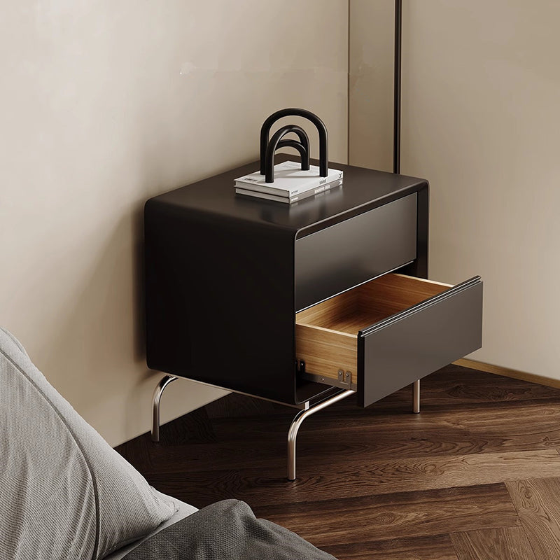 Modern Pine Nightstand 2-Drawer