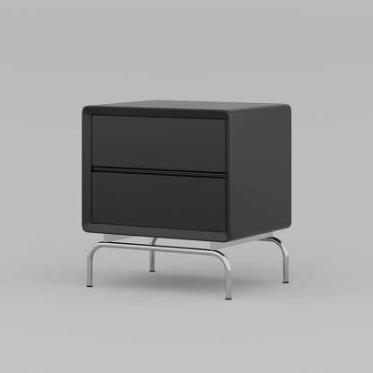 Modern Pine Nightstand 2-Drawer