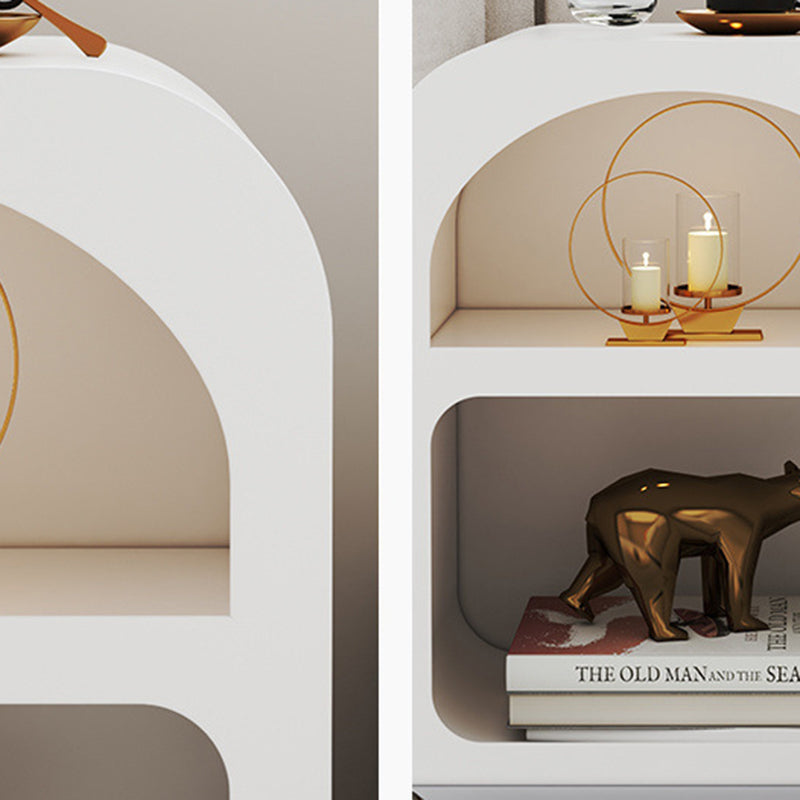 Minimalist Engineered Wood 2-Storage Rounded Nightstand