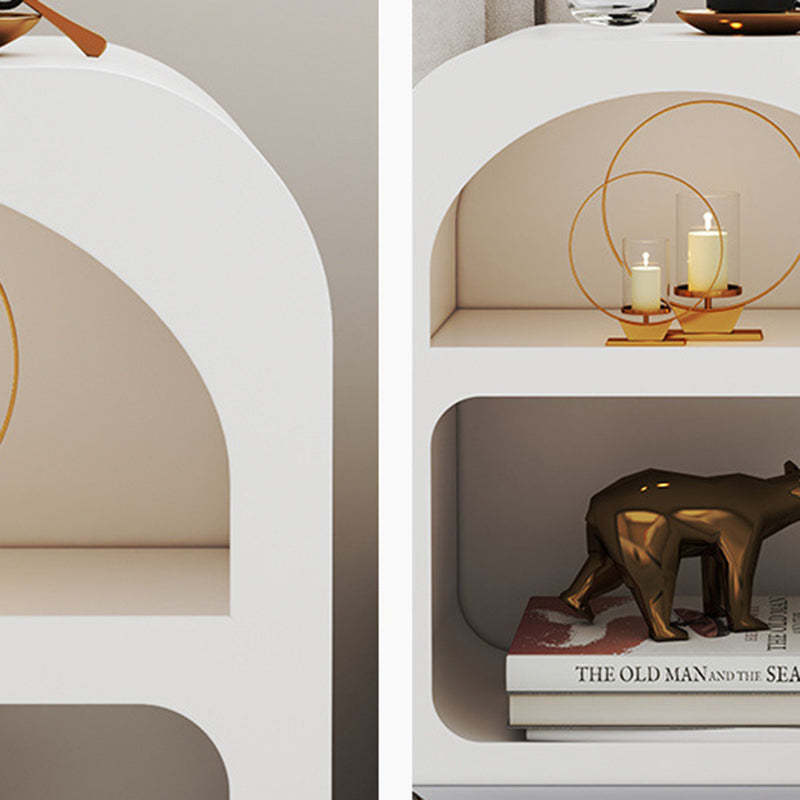 Minimalist Engineered Wood 2-Storage Rounded Nightstand