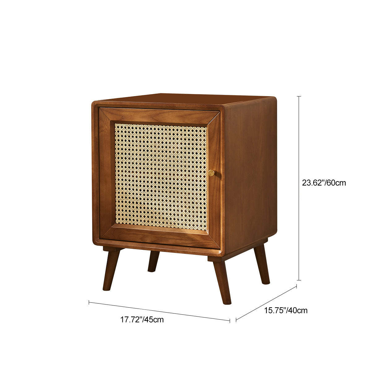 Mid-Century Wood 1-Storage Nightstand