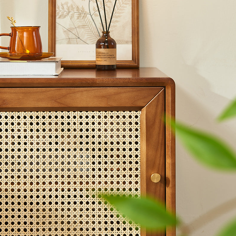 Mid-Century Wood 1-Storage Nightstand