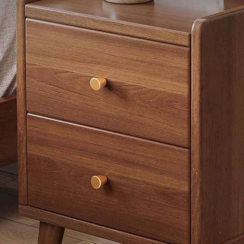 Minimalist Engineered Wood 2-Drawer 2-Tier Nightstand