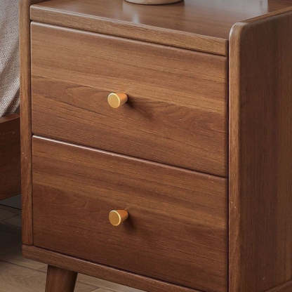 Minimalist Engineered Wood 2-Drawer 2-Tier Nightstand