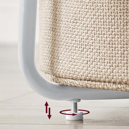 Minimalist Iron Wood Fabric Round Storage End Table