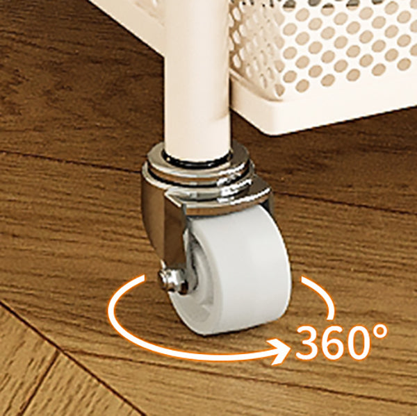 Minimalist Iron Tempered Glass 3-Tier Movable End Table
