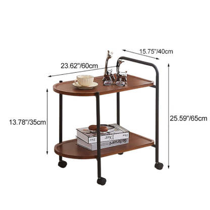 Nordic Stainless Steel 2-Tier Movable Cart