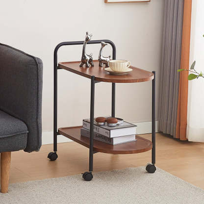 Nordic Stainless Steel 2-Tier Movable Cart