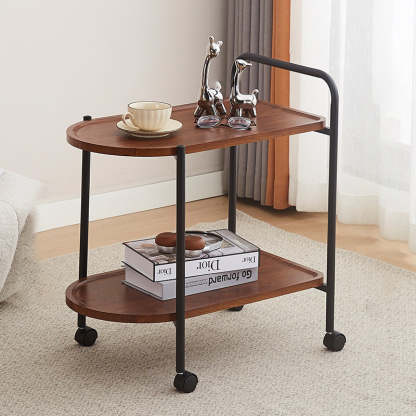 Nordic Stainless Steel 2-Tier Movable Cart