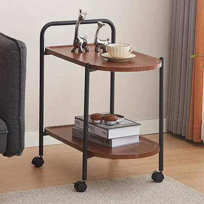 Nordic Stainless Steel 2-Tier Movable Cart