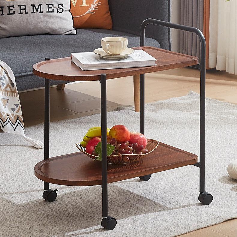 Nordic movable stainless end & side tables in steel glass wood