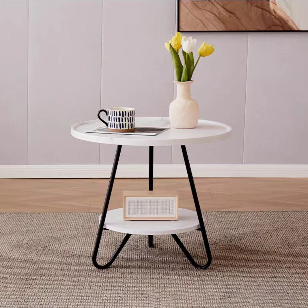 Minimalist Wood Nightstand — White