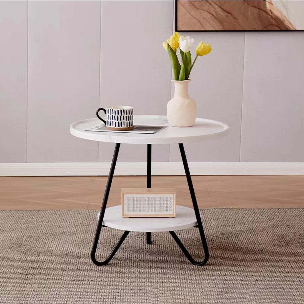 Minimalist Wood Nightstand — White