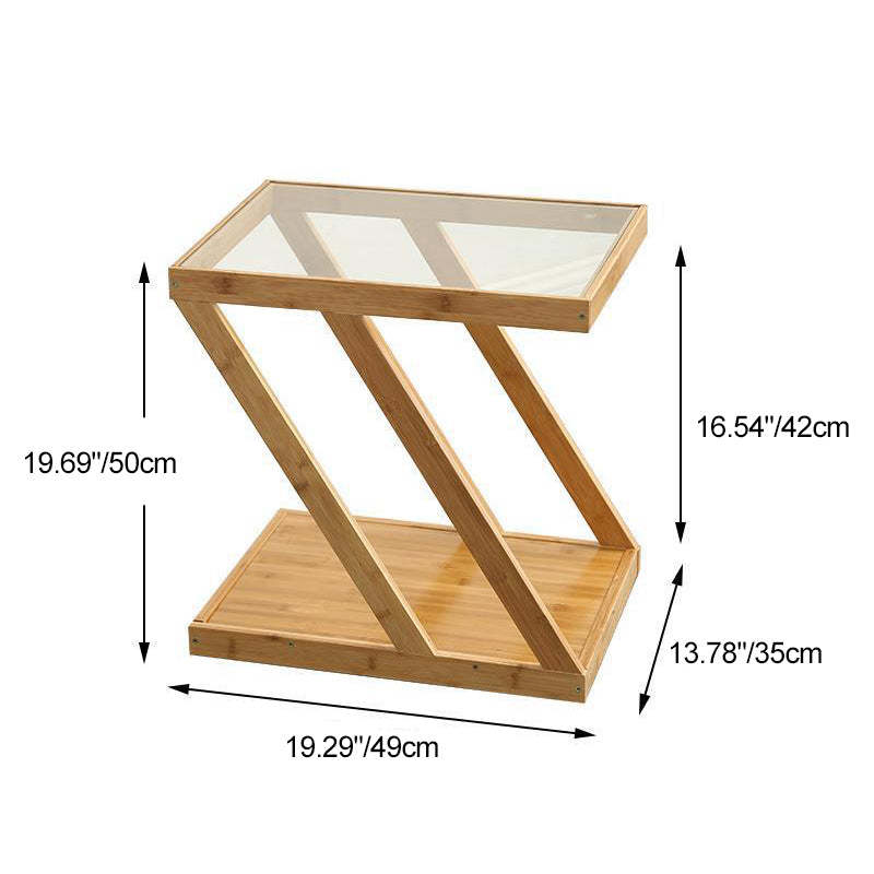 Minimalist Bamboo 2-Tier Shelf