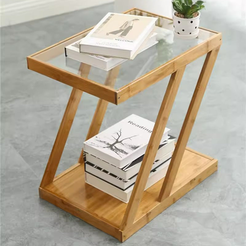 Minimalist Bamboo 2-Tier Shelf