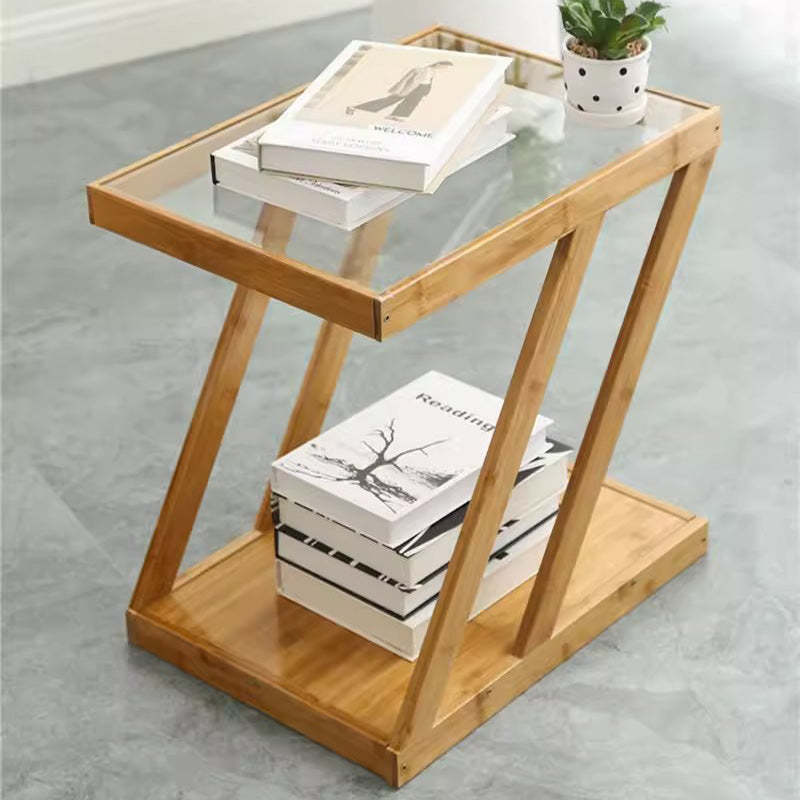 Minimalist Bamboo 2-Tier Shelf
