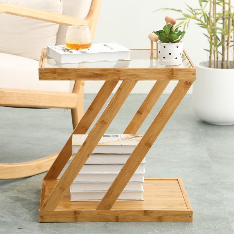 Minimalist Bamboo 2-Tier Shelf