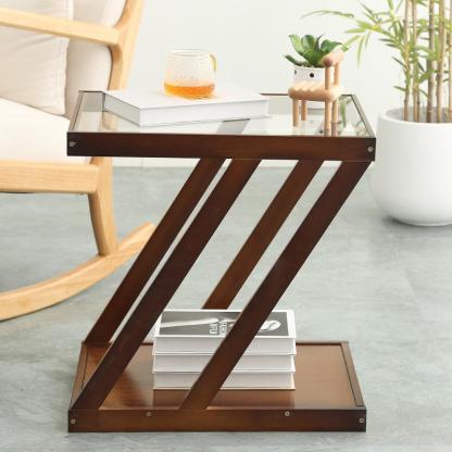 Minimalist Bamboo 2-Tier Shelf