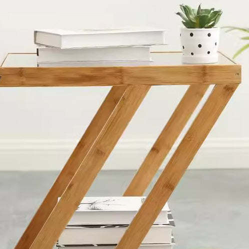 Minimalist Bamboo 2-Tier Shelf
