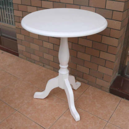 European Wood Round Triangular-Base Coffee Table