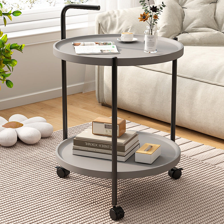 Minimalist Plastic 2-Tier Cart — Gray
