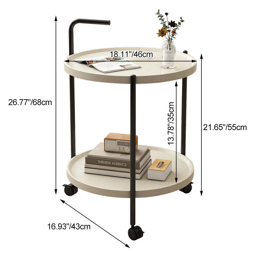 Minimalist Plastic 2-Tier Cart