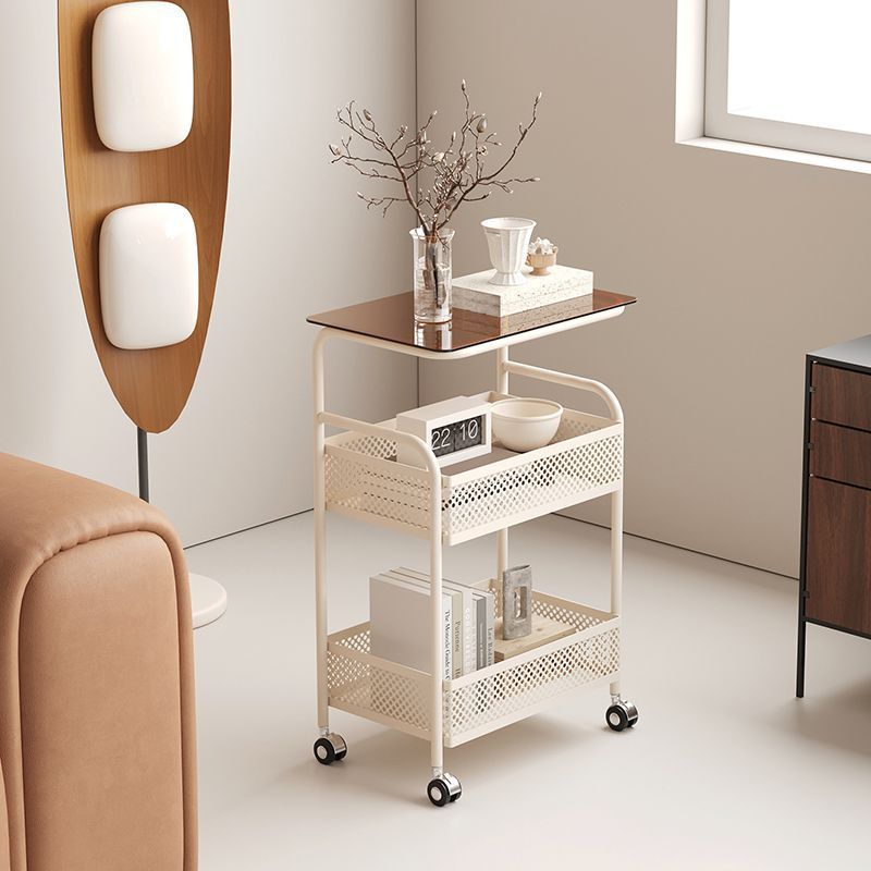Minimalist Glass 3-Tier 2-Storage