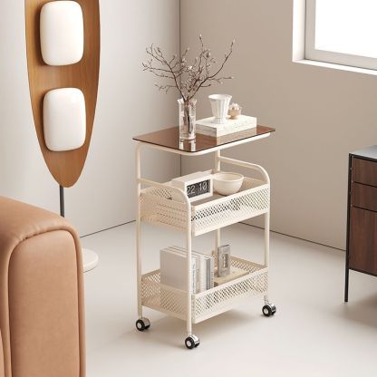 Minimalist Glass 3-Tier 2-Storage