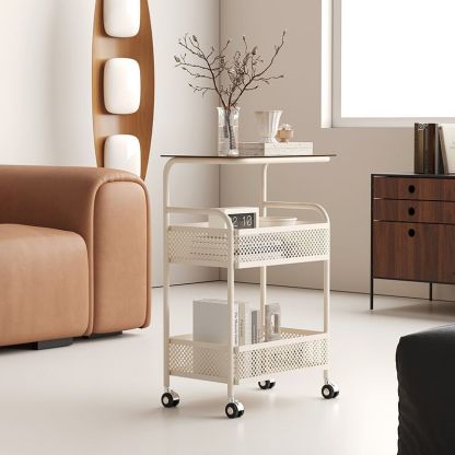 Minimalist Glass 3-Tier 2-Storage