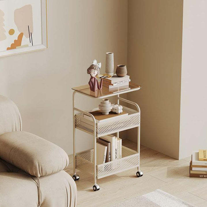 Minimalist Glass 3-Tier 2-Storage