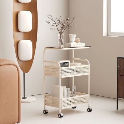 Minimalist Glass 3-Tier 2-Storage