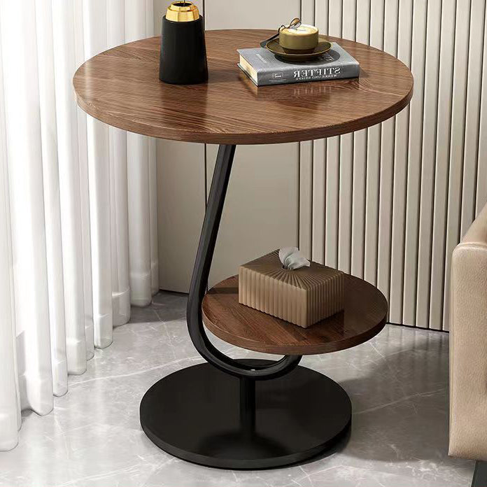 Minimalist Iron Round 2-Tier Coffee Table