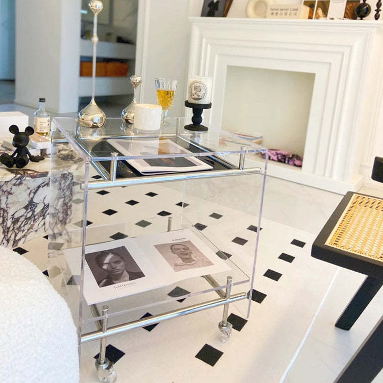 Minimalist Acrylic 2-Tier Table