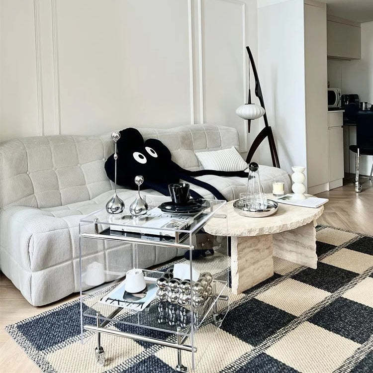 Minimalist Acrylic 2-Tier Table