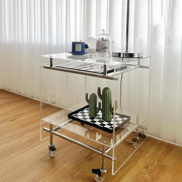 Minimalist Acrylic 2-Tier Table