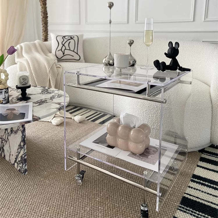 Minimalist Acrylic 2-Tier Table