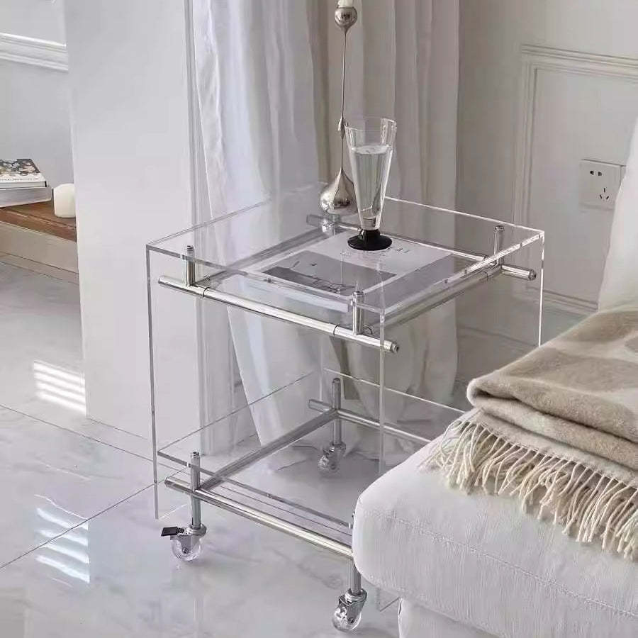 Minimalist Acrylic 2-Tier Table