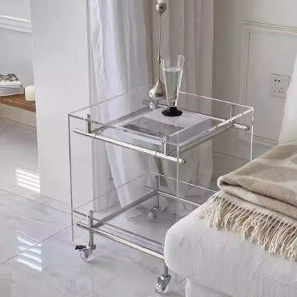 Minimalist Acrylic 2-Tier Table