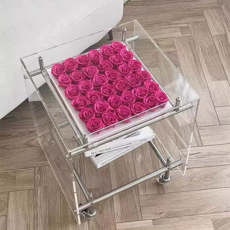Minimalist Acrylic 2-Tier Table