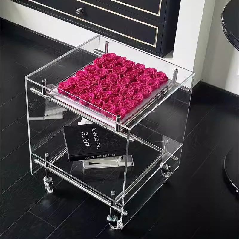 Minimalist Acrylic 2-Tier Table
