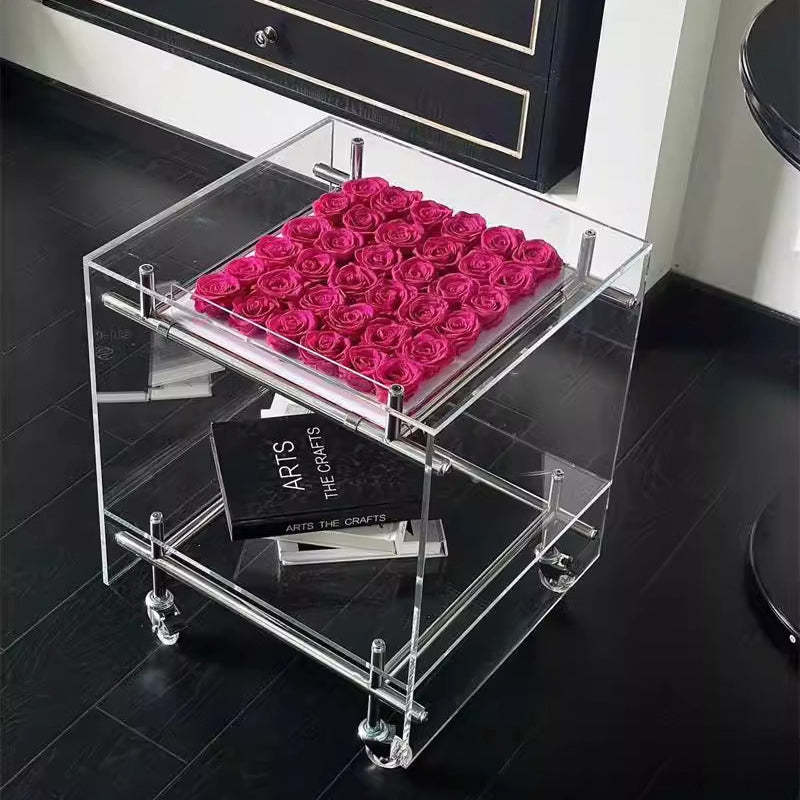 Minimalist Acrylic 2-Tier Table